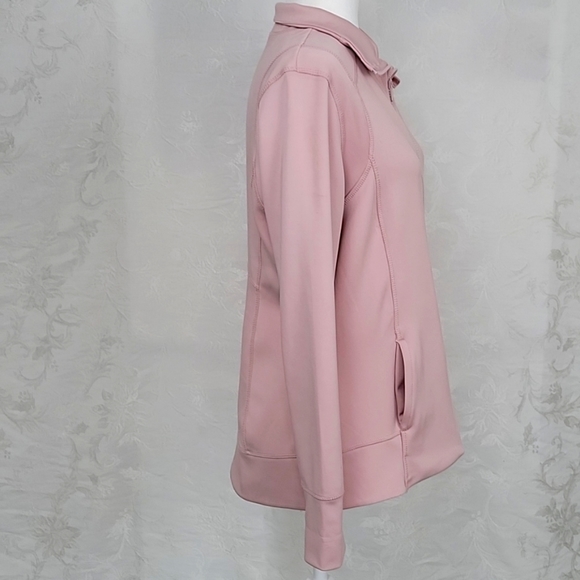 Layer8 Qwick-Dry Ladies Lux Knit Jacket Size L Pink Zip Closure 2 Front Pockets - Picture 7 of 8